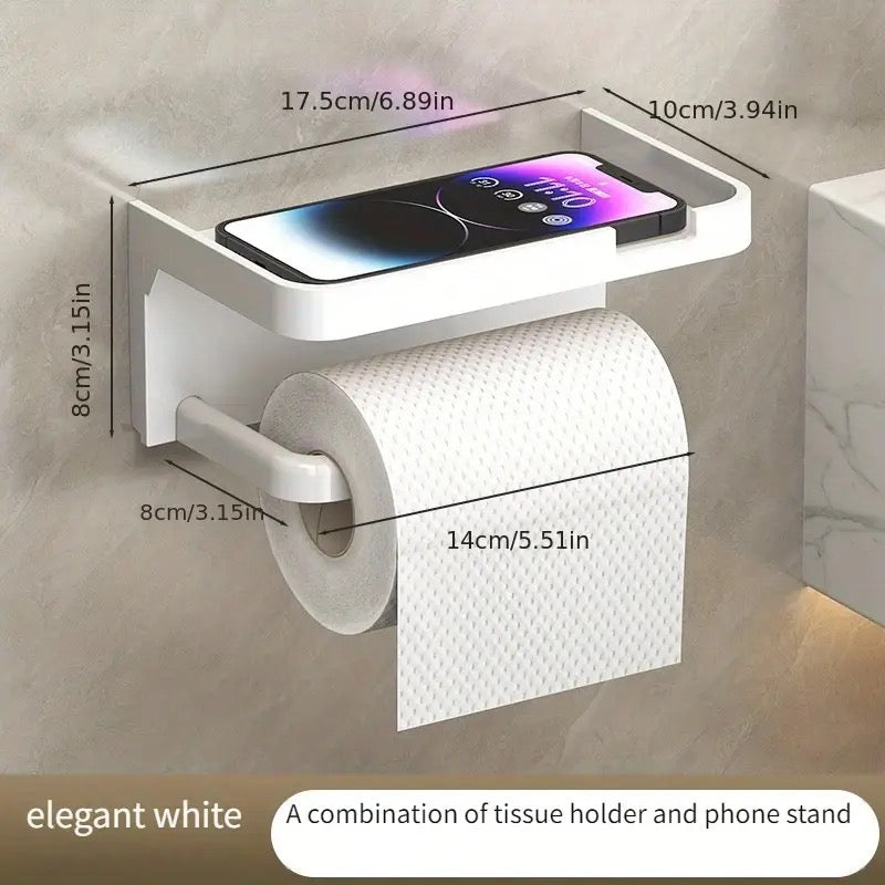 Toilet Paper Holder Plastic with Storage
