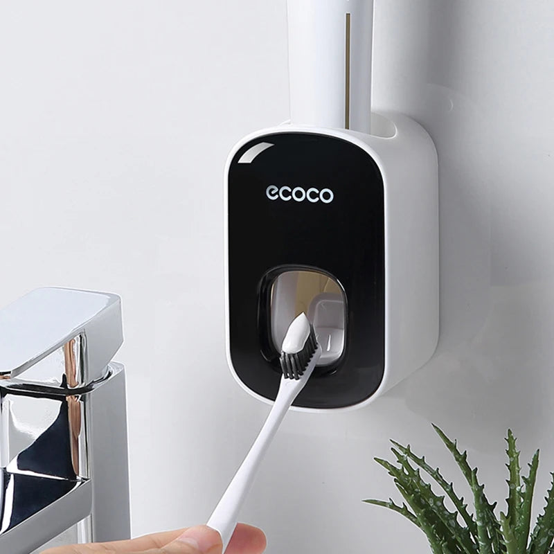 Wall-Mount Toothpaste & Brush Dispenser