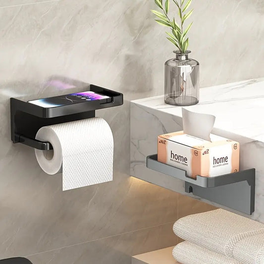Toilet Paper Holder Plastic with Storage