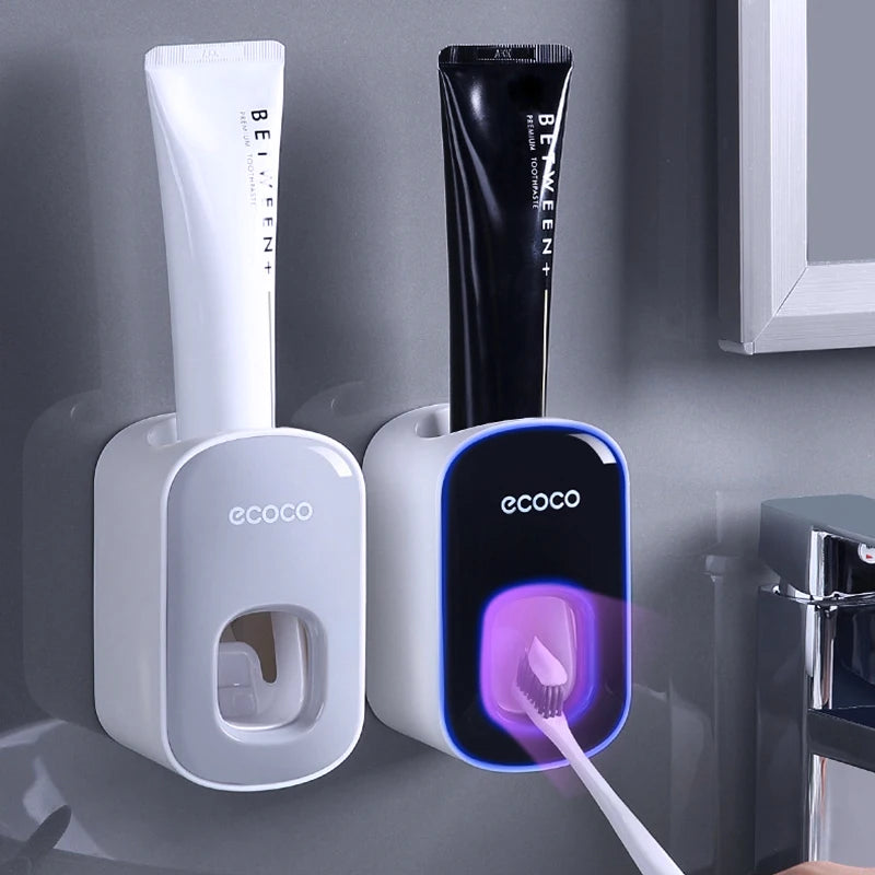 Wall-Mount Toothpaste & Brush Dispenser