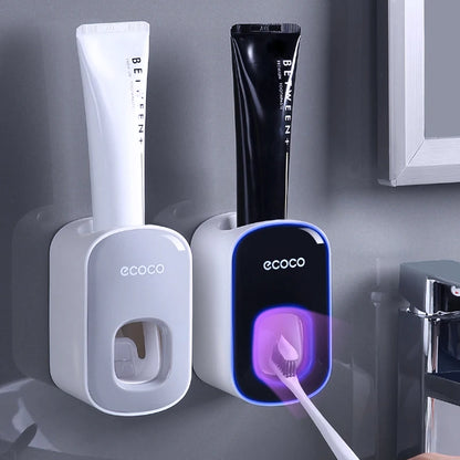 Wall-Mount Toothpaste & Brush Dispenser
