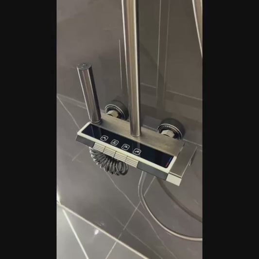 Bathroom Shower Full Set- Bathtub Shower System, Rain Pressurized Digital LED